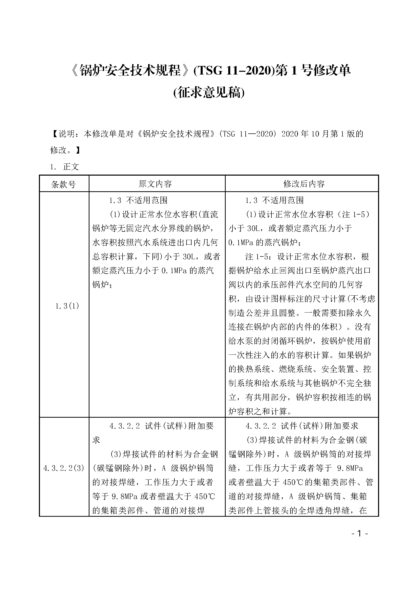 附件1:《〈鍋爐安全技術(shù)規程〉(TSG 11-2020)第1號修改單(征求意見(jiàn)稿)》_頁(yè)面_1.png