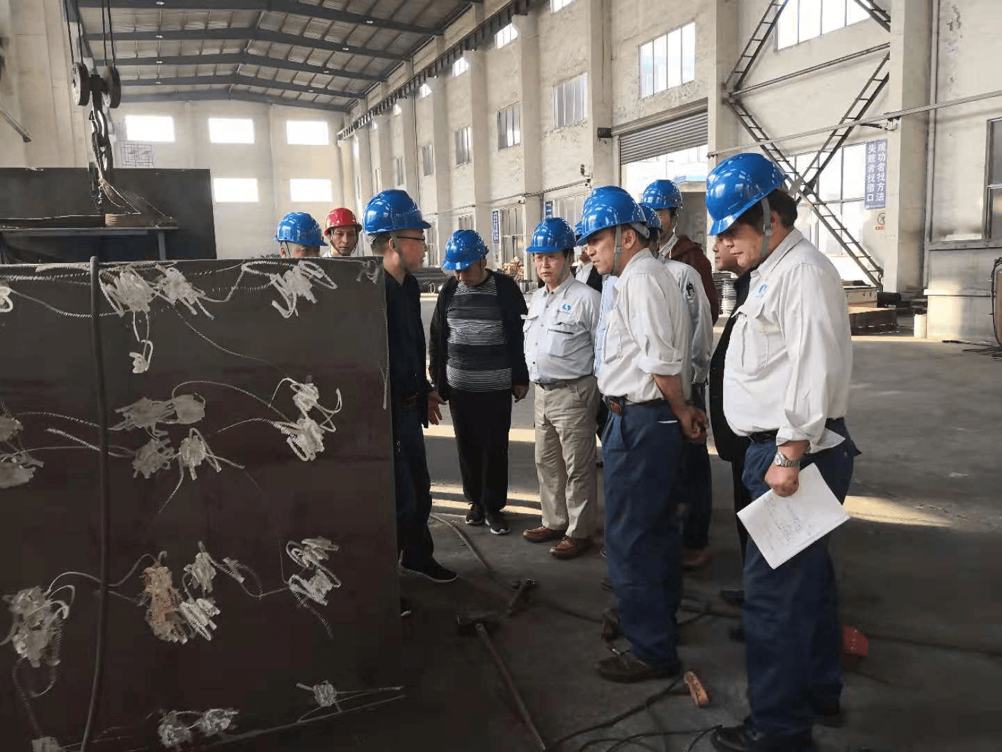 日本客戶(hù)參觀(guān)江蘇江河車(chē)間