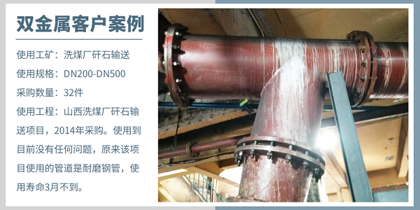 水泥廠(chǎng)雙金屬耐磨管