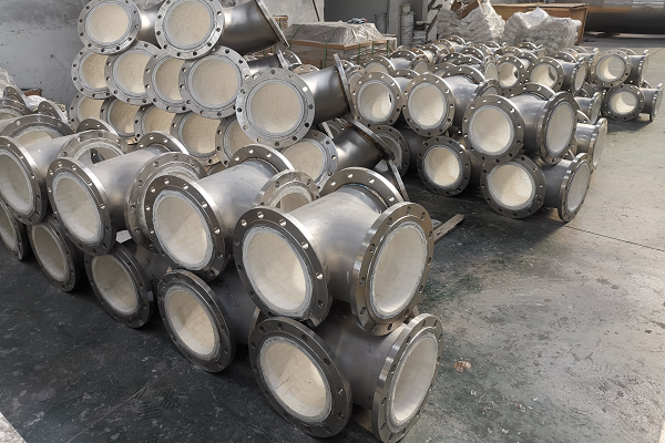 不銹鋼內襯剛玉陶瓷管件