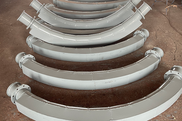 背覆式90°內襯耐磨陶瓷彎頭