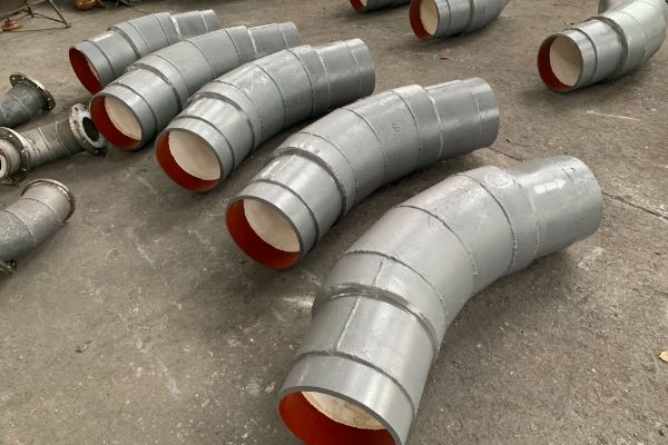 互壓自鎖焊接式耐磨陶瓷彎頭90°